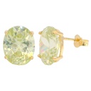 PENDIENTES OVAL 10x8MM COLOR  CITRINO PRESION