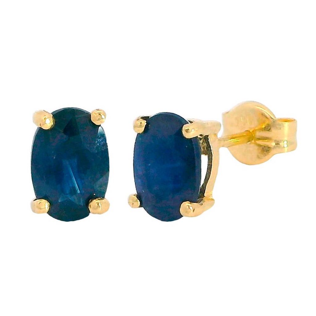 6x4MM OVAL SAPPHIRE EARINGS 1.06 CT TW.