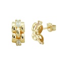 10'5x5MM PANTER EARRINGS WITH CZ.