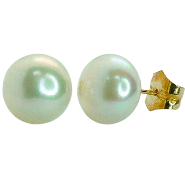 PENDIENTES PERLA BOTON 11/12 MM PRESION
