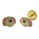 5MM ENAMEL PUPPY DOG STUD EARRINGS.