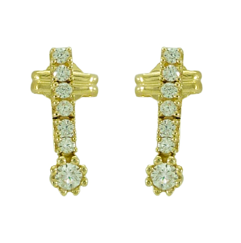 18MM WEDDING EARRINGS WITH CZ.