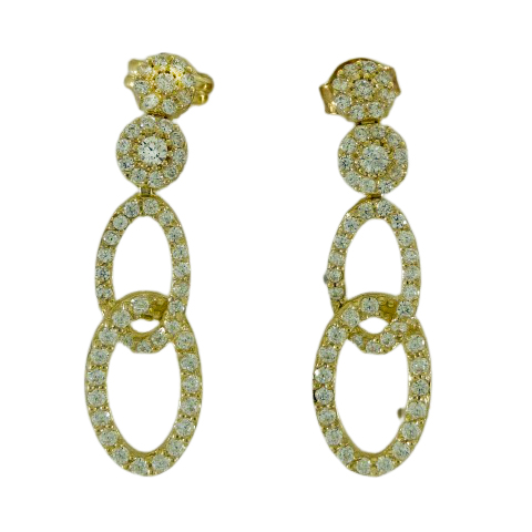 30MM BRIDAL EARRINGS WITH CZ.