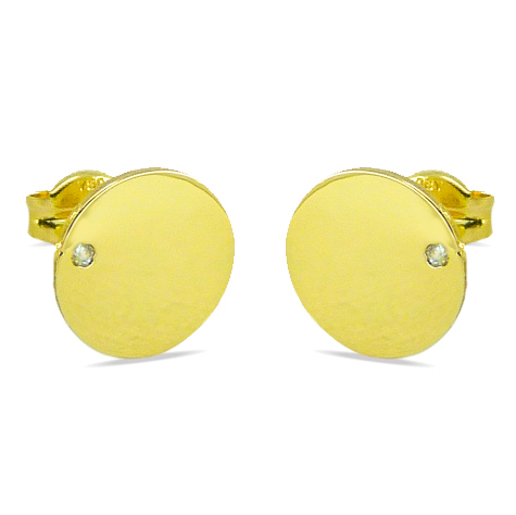 9MM PLAIN ROUND STUD EARRINGS.