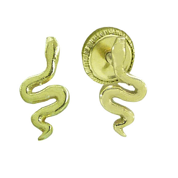 PENDIENTES SERPIENTE 9MM.ROSCA.