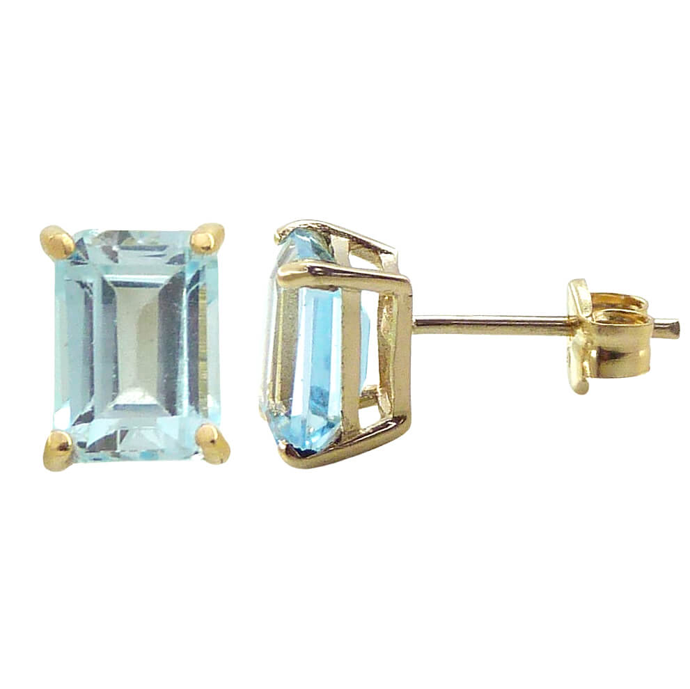 PENDIENTES SKYBLUE 7x5MM.PRESION.