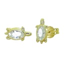 9MM TURTLE STUD EARRINGS.