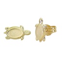 PENDIENTES TORTUGA 9MM.PRESION