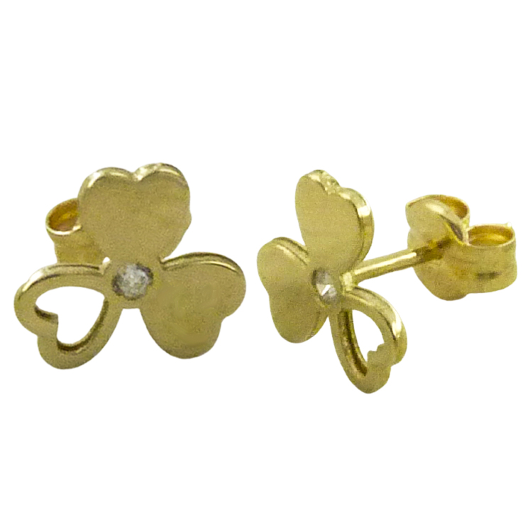 10MM CLOVER STUD EARRINGS.