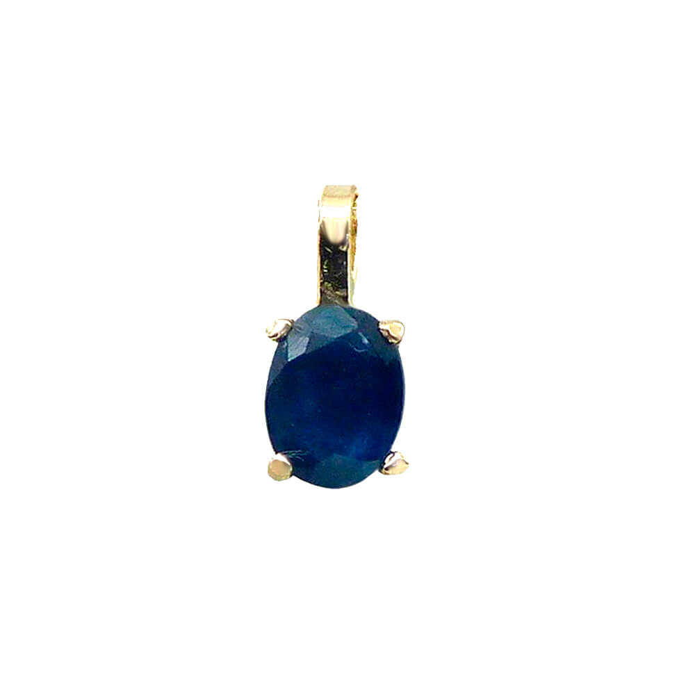 6x4MM OVAL SAPPHIRE PENDANT. 0.53 CT