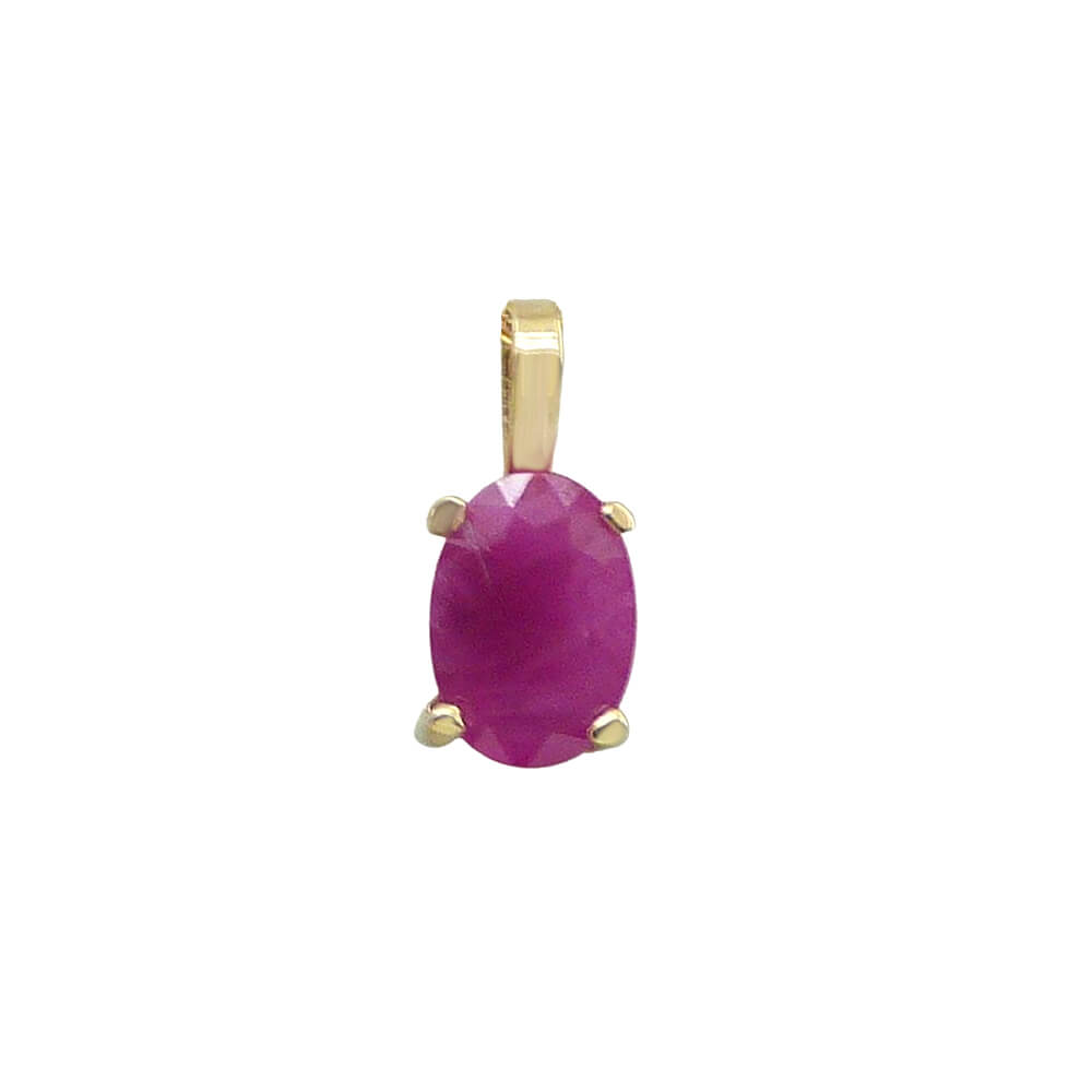 6x4MM OVAL RUBY PENDANT.