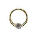 COLGANTE ORO ROSA 12MM 8BRILLANTES 0.017 CT H-SI Y TOPACIO