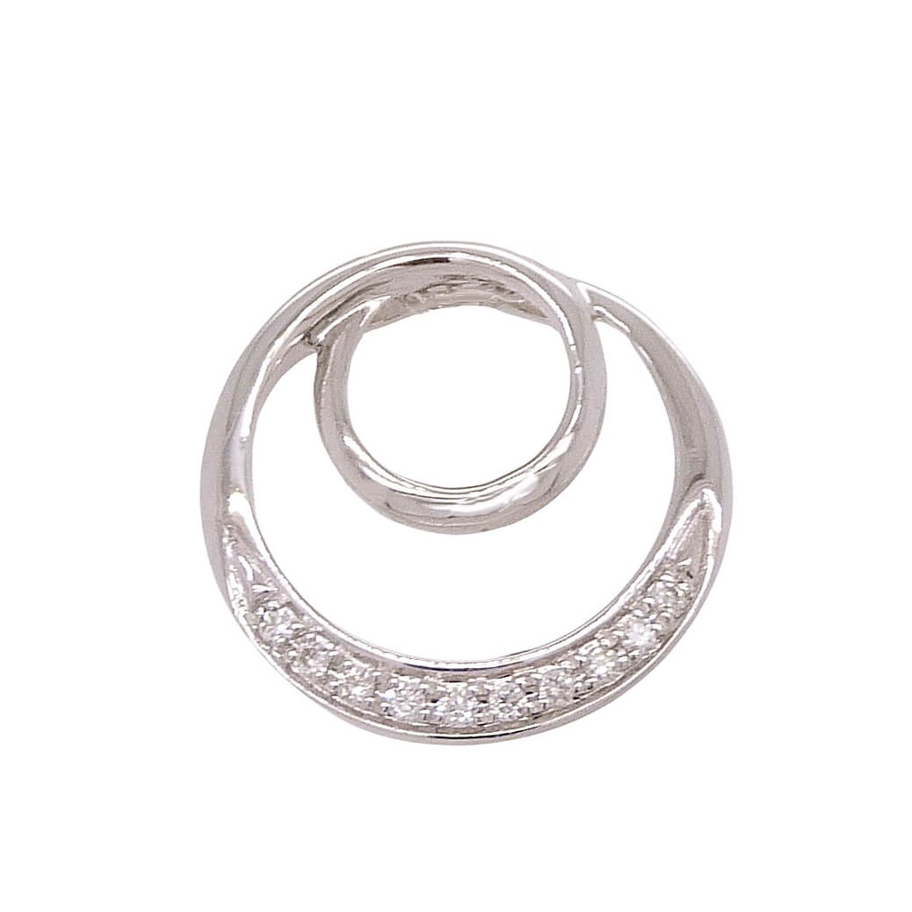 COLGANTE REDONDO 12MM 10 BRILLANTES 0.03 CT  H-SI