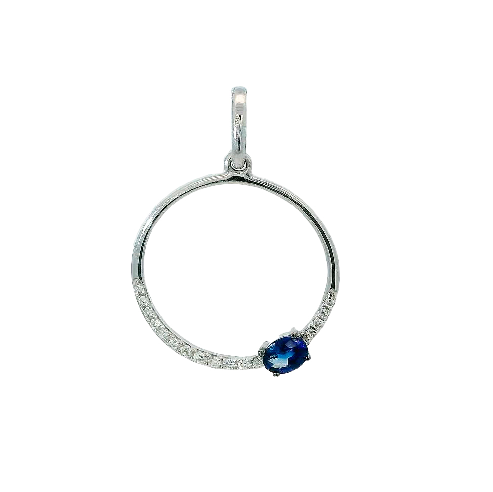 COLGANTE 18MM 6 BRILLANTES 0.018,10 DE 0.046 H-SI Y ZAFIRO