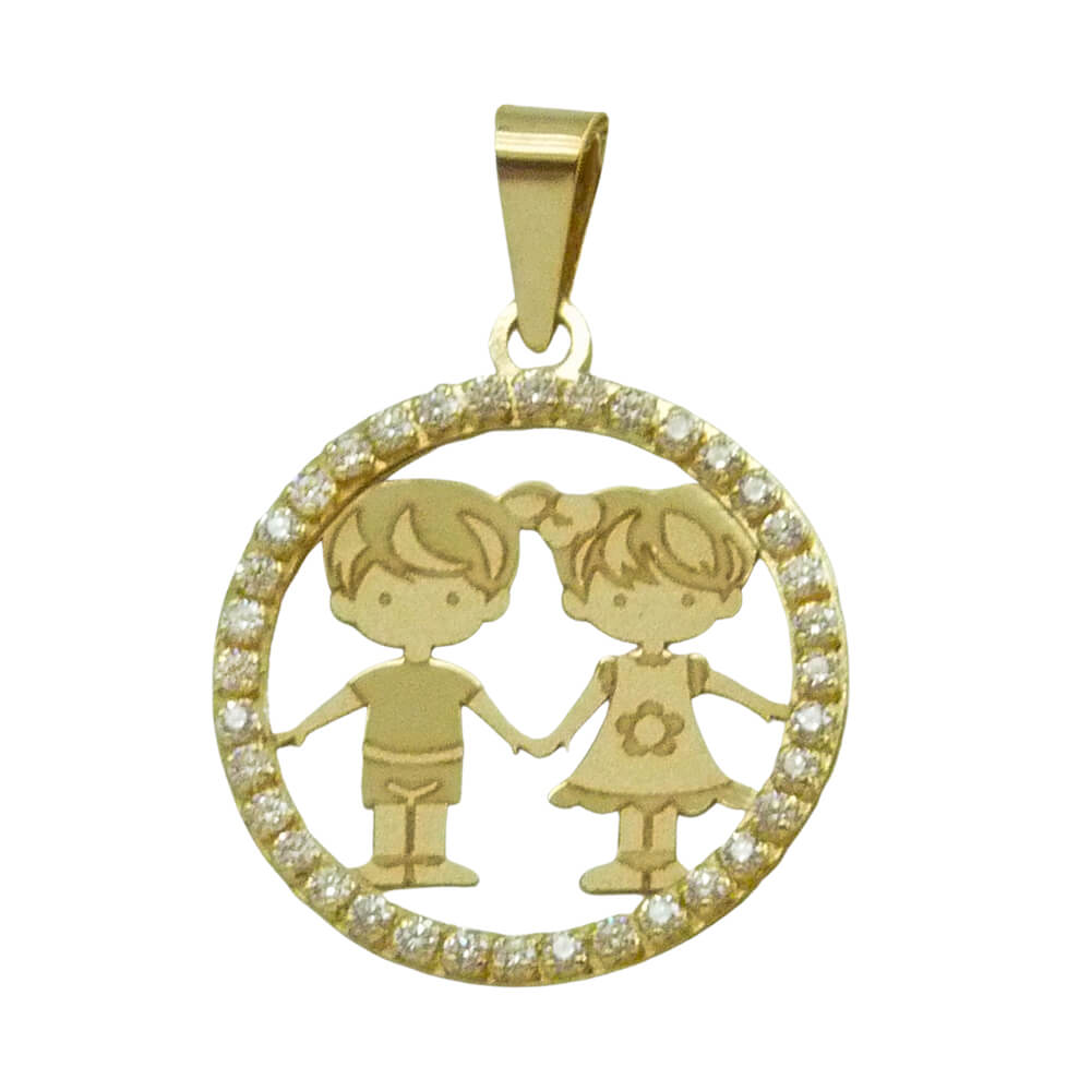 15MM KIDS PENDANT WITH CZ.
