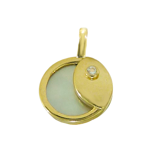 10MM  ROUND MOTHER OF PEARL PENDANT.