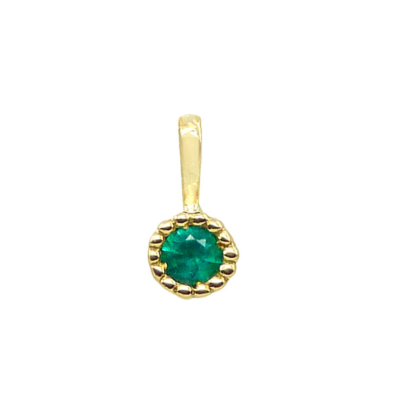 4MM PENDANT WITH NANO EMERALD.