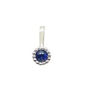 4MM WHITE GOLD NANO SAPPHIRE PENDANT.