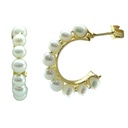 PENDIENTES ARO 18MM PERLA 3/3.5MM.PRESION