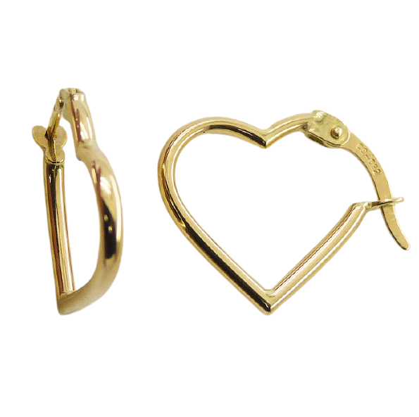 PENDIENTES AROS CORAZON 18x15MM