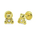 PENDIENTES OSITOS CON CIRCONITA.6MM.