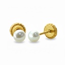 PENDIENTES PERLA REDONDA 3/3'5MM Perla Cultivada