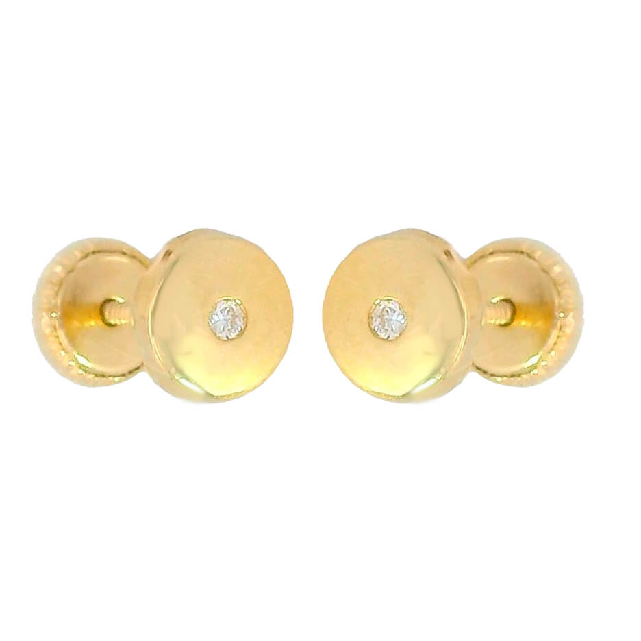 PENDIENTES REDONDOS BRILLANTES DE 1'3MM.5MM
