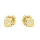 PENDIENTES CUATREBOL 4MM BRILLANTES 1,10MM.
