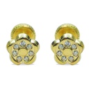 PENDIENTES MARGARITA CON CIRCONITAS. 6.5MM TORNILLO