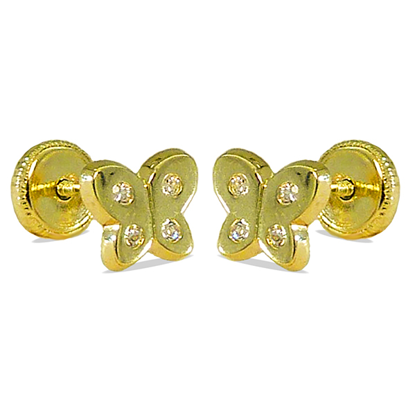 PENDIENTES MARIPOSA PIEDRAS 6x5MM