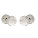 PENDIENTES ORO BLANCO REDONDOS 6MM.BRILLANTES 0.04 CT TW