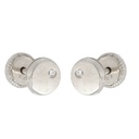 6MM WHITE GOLD ROUND EARRINGS WITH CZ.