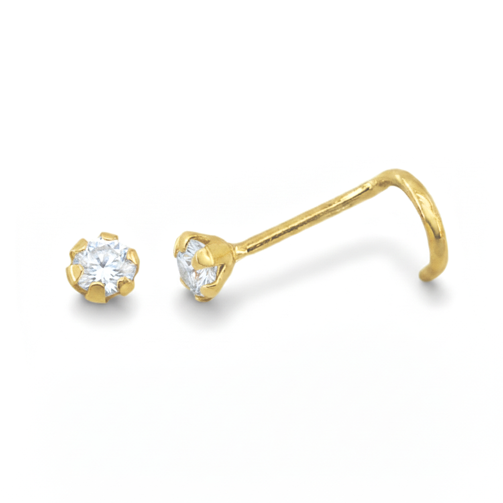 2MM CZ NOSE PIERCING.