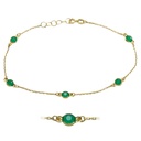 PULSERA 5 BOCEL 4MM CUARZO VERDE 19CM