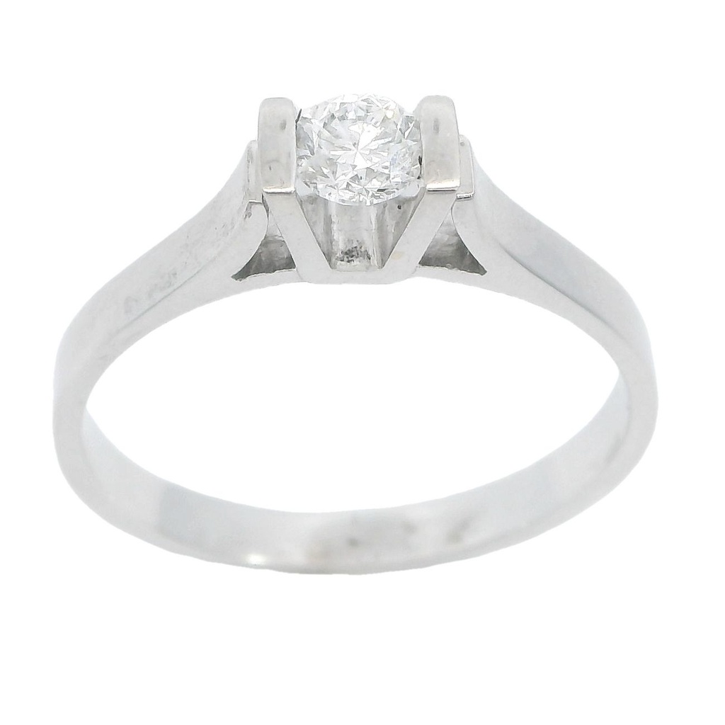 4 MM DIAMOND SOLITAIRE RING.0.25 CT.VS H