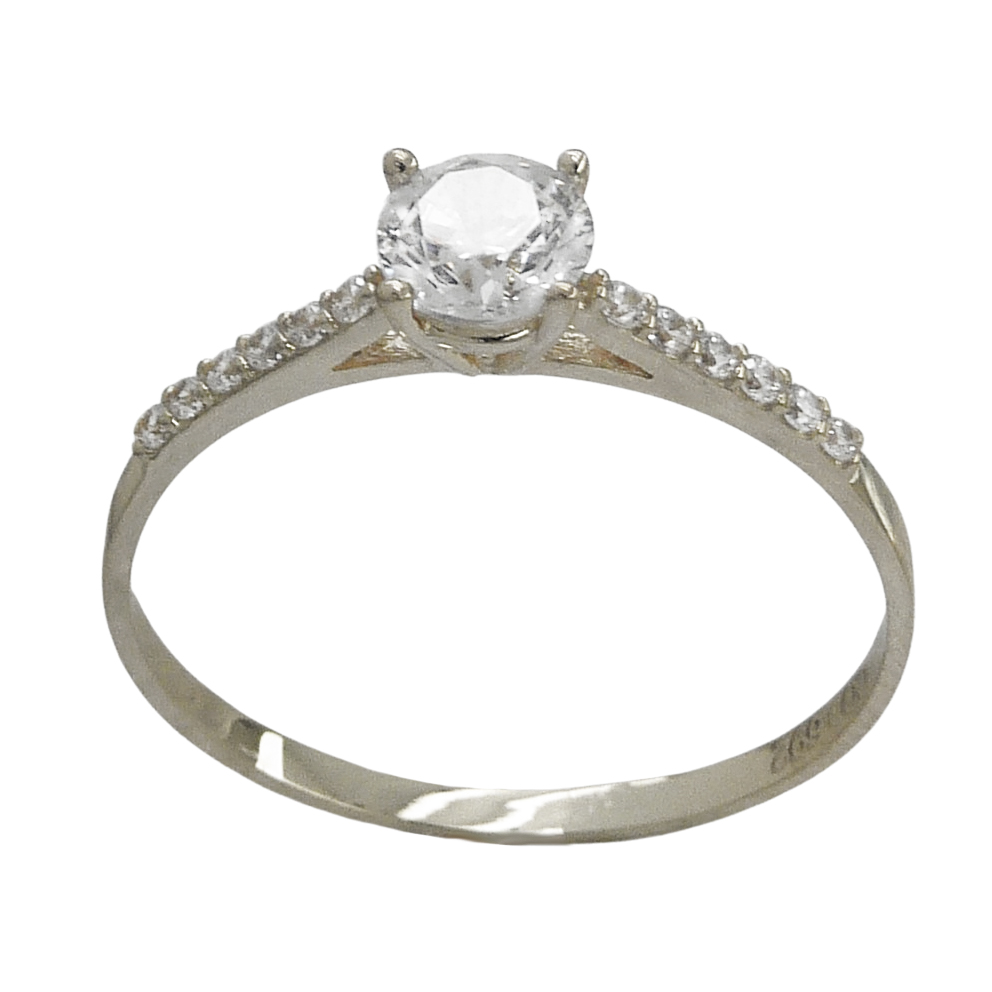 5MM WHITE GOLD SOLITAIRE RING
