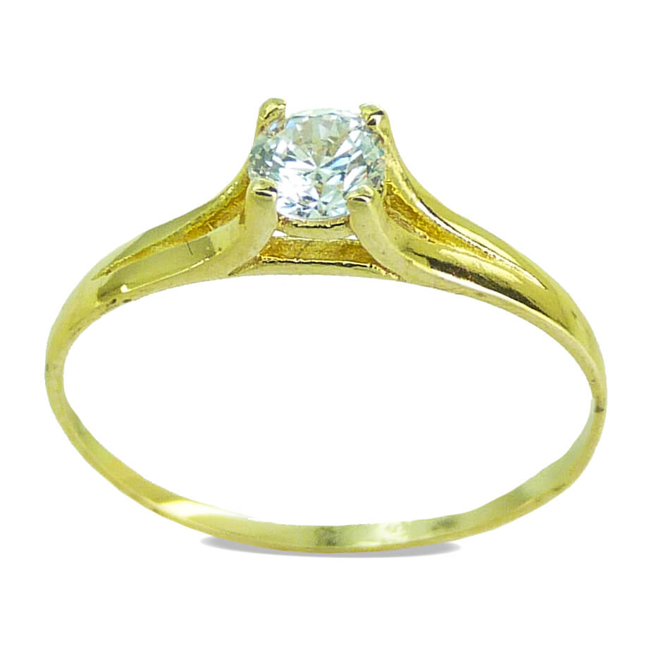 CZ SOLITAIRE RING.