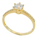 5MM CZ  GOLD RING.