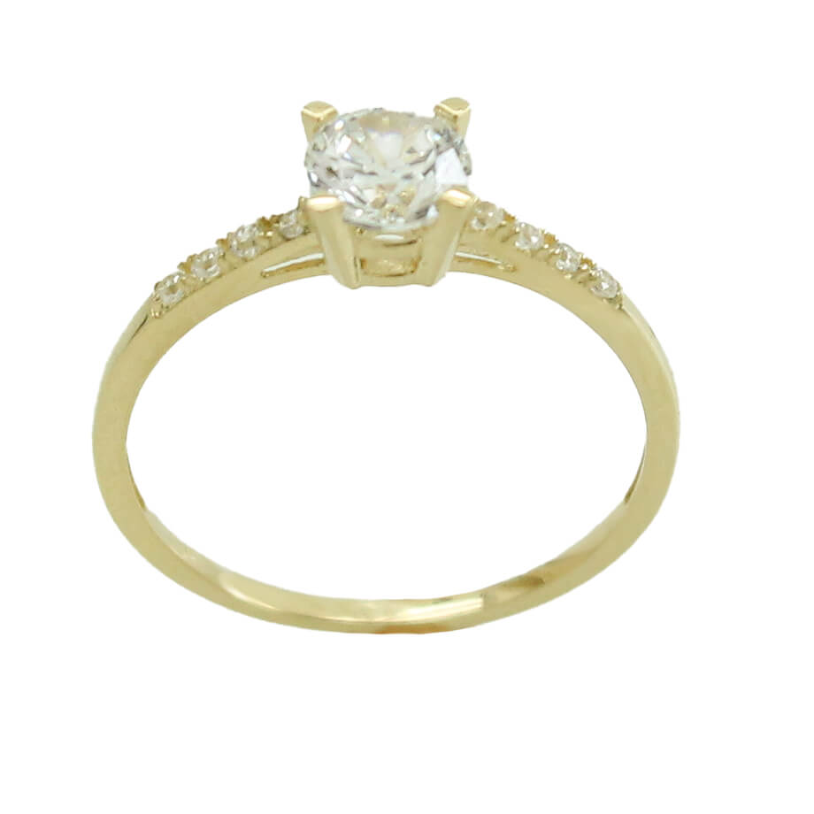 RING WITH 5MM CZ.