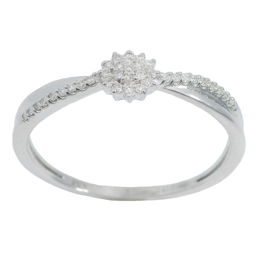 SI-H DIAMOND RING. 0.11 CT TW