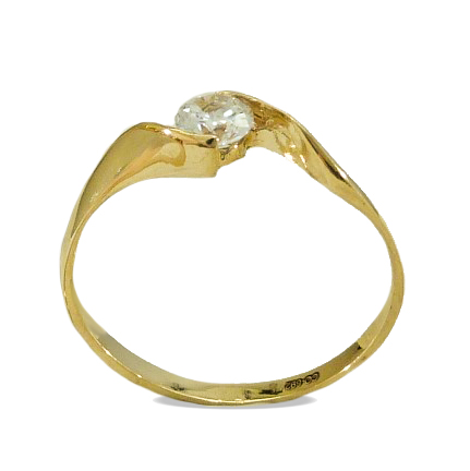 CZ SOLITAIRE RING.