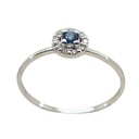 SORTIJA CUAJO,ZAFIRO 2.5MM 10 BRILLANTES 1MM H-SI 0.07 CT TW