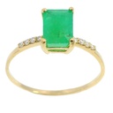 SORTIJA ESMERALDA 7x5MM 1.10 CT 8 BRILLANTES1MM H-SI-0.06CT TW