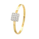 TWO TONE SQUARE RING.