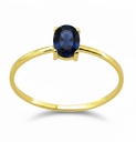 SORTIJA ZAFIRO OVAL 6x4MM 0.53 CT