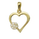 15x13MM HEART PENDANT WITH CZ.