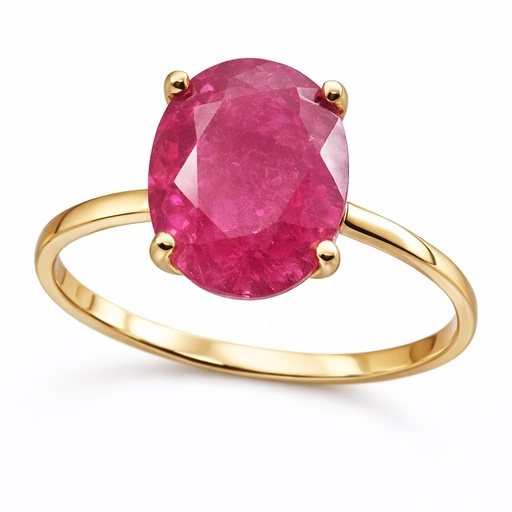 [5046/SR] 10x8 MM RUBI COLOR CZ RING.