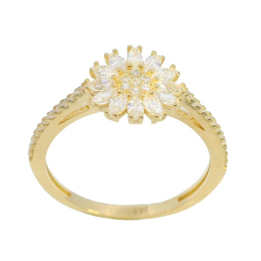 [5892] CZ FLOWER RING