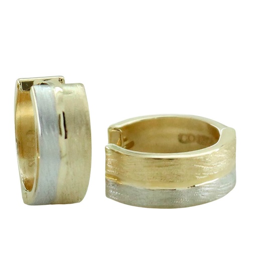 [5788] AROS HUGGIE TALLADOS BICOLOR.14x6MM.