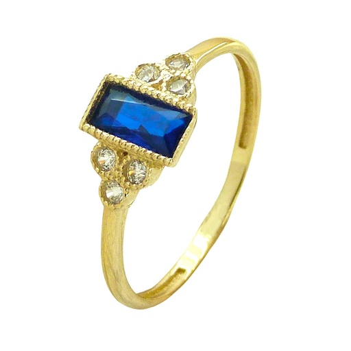 [5488] 5x3MM BLUE CZ RING